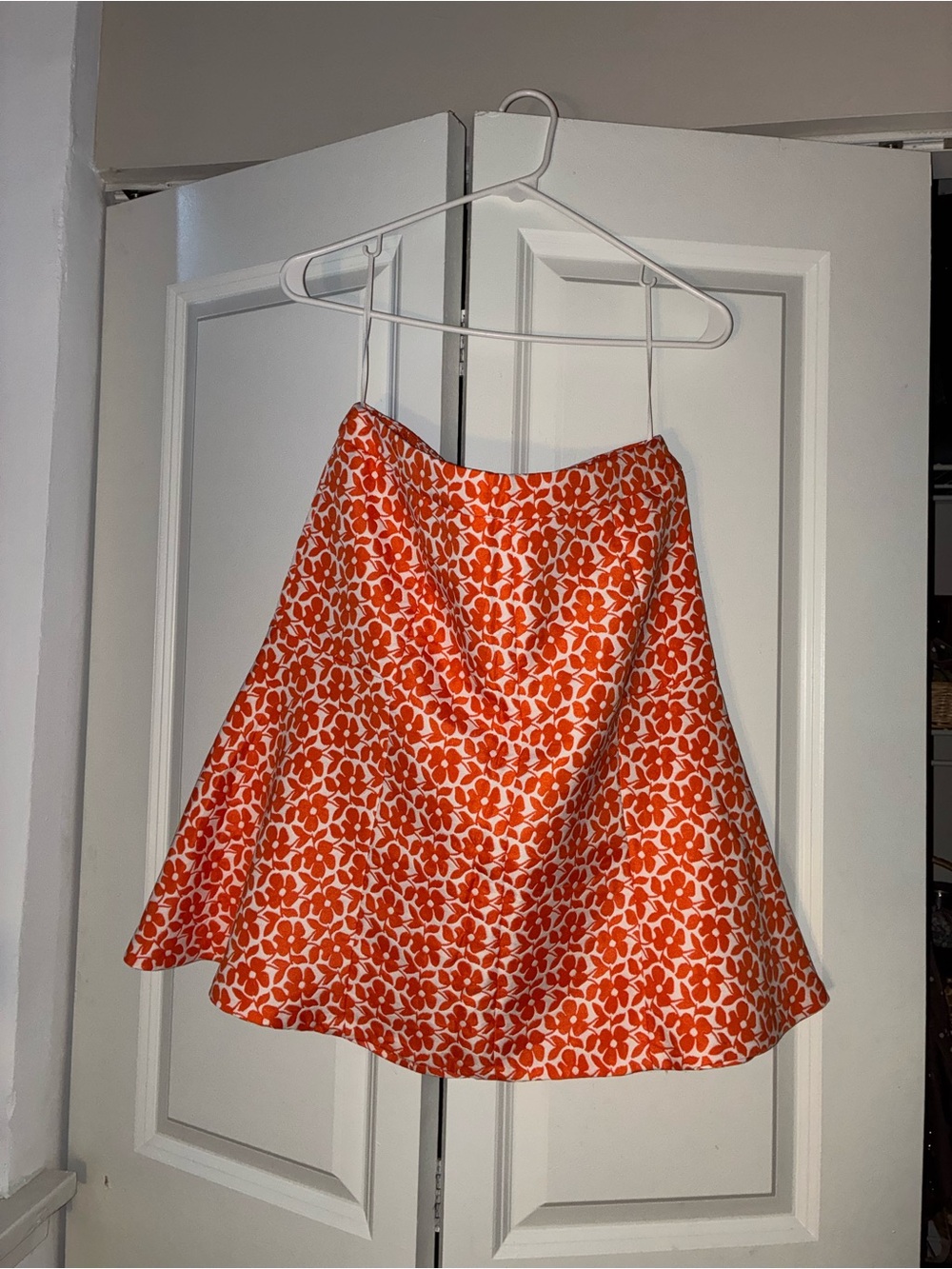 Jones New York Orange Floral A-Line Skirt